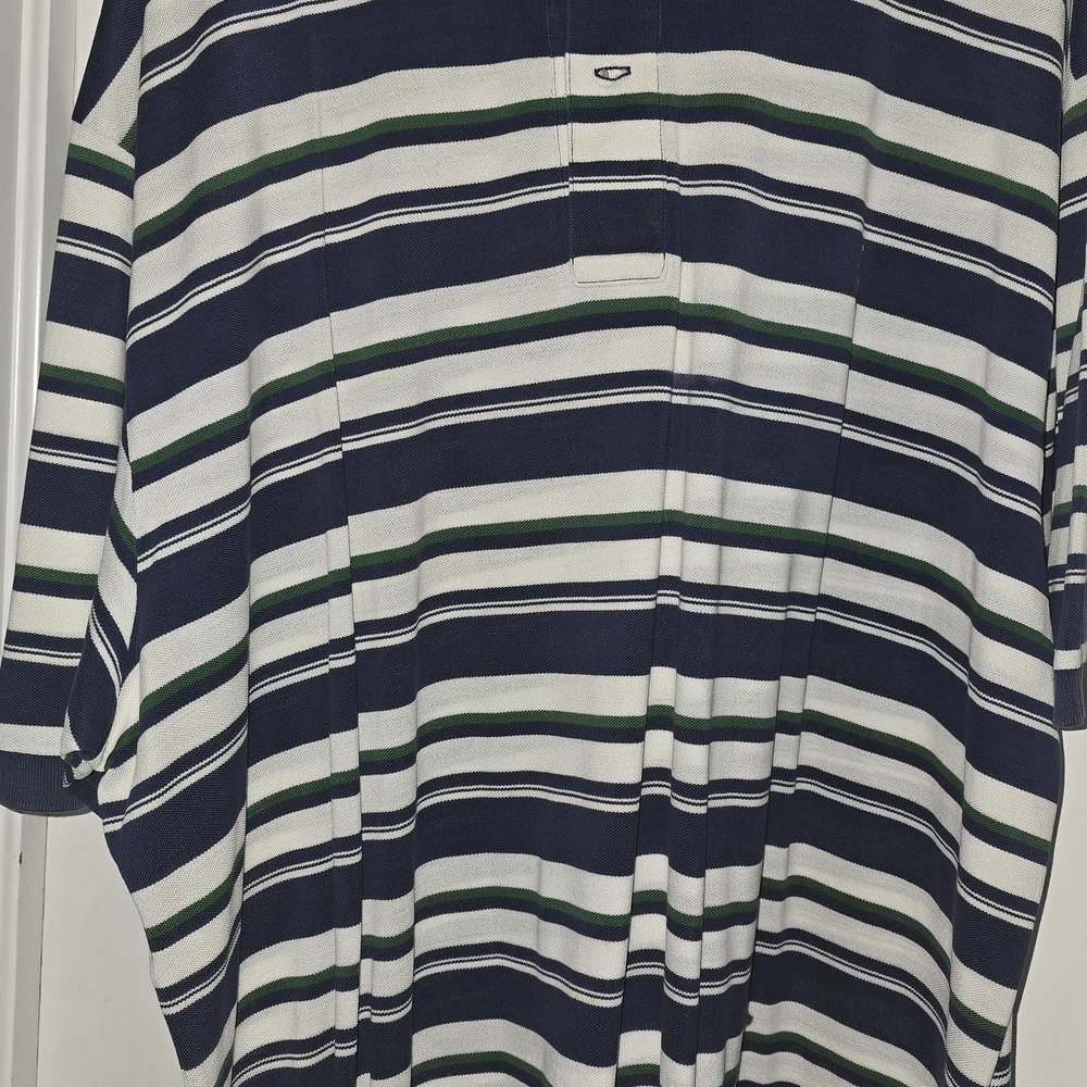 Ralph Lauren Navy and Green Striped Polo